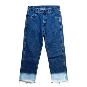 Rustler Vintage Straight Leg Bleached Detail High Waisted Jean